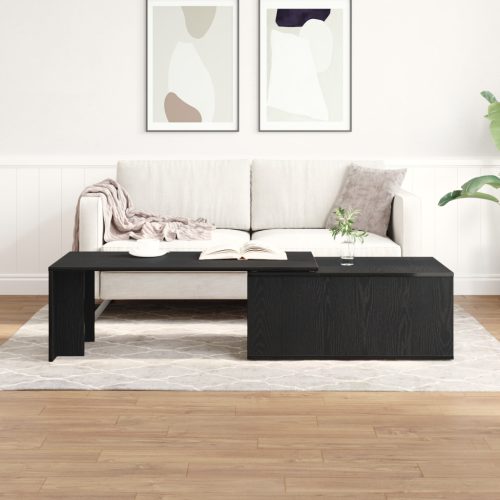 Fekete Tölgy Dohányzóasztal 150x50x35 cm Műgyanta