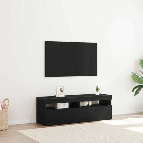 TV szekrény Fekete tölgy 120 x 35 x 40 cm Faanyag