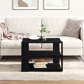 Fekete tölgy Dohányzóasztal 59,5x59,5x40 cm Műszaki fa