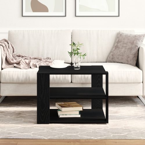 Fekete tölgy Dohányzóasztal 59,5x59,5x40 cm Műszaki fa
