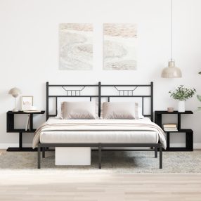 Éjjeli Asztal 2 db Fekete Tölgy 50x30x51,5 cm Műanyagból