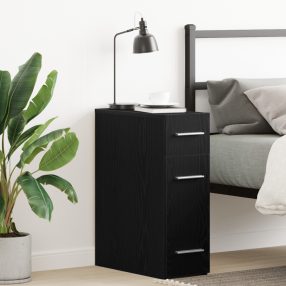   Gyógyszertári Szekrény Fekete Tölgyből 20x45,5x60 cm Műszaki Fából