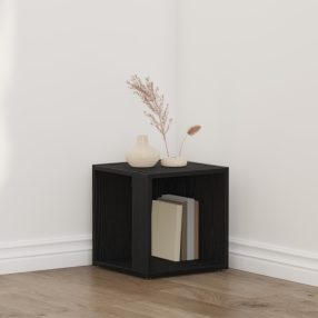 Oldal Asztal Fekete Tölgy 33x33x34,5 cm Műszaki Fa