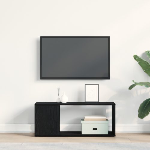 TV állvány, fehér, 80x24x32 cm, mérnöki fa