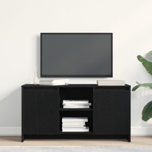 TV Szekrény Fekete Tölgy 102x37,5x52,5 cm Mérnöki Fa