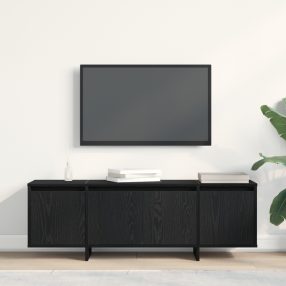 TV szekrény fekete tölgy 120x30x40,5 cm összeszerelve