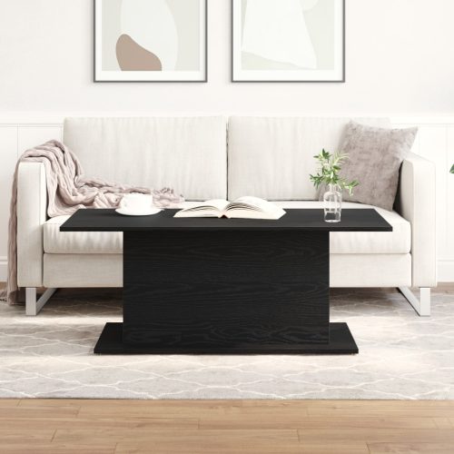 Fekete Tölgy Kávézóasztal 102x55,5x40 cm Szerelt Fa