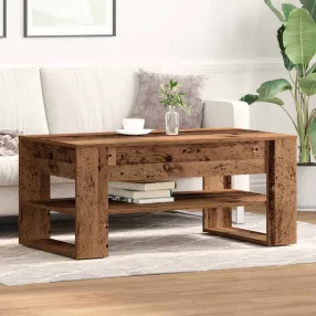 vidaXL Dohányzóasztal Öreg fa 102 x 55 x 45 cm Faanyag
