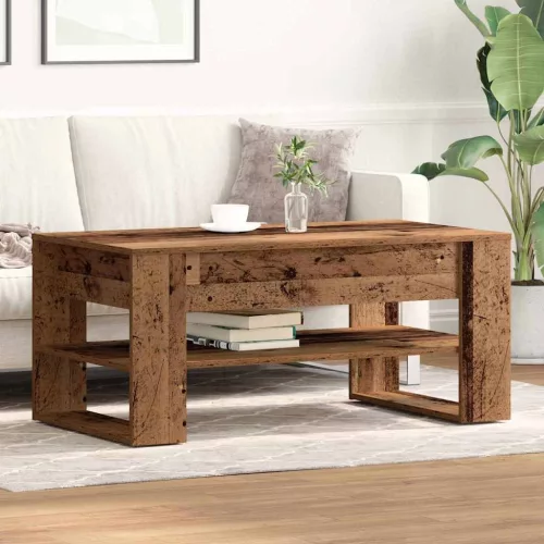 vidaXL Dohányzóasztal Öreg fa 102 x 55 x 45 cm Faanyag