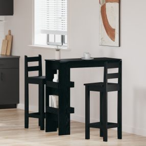   Falra szerelhető bárasztal - Fekete tölgy - 102x55x103.5 cm - Mérnöki fából készült