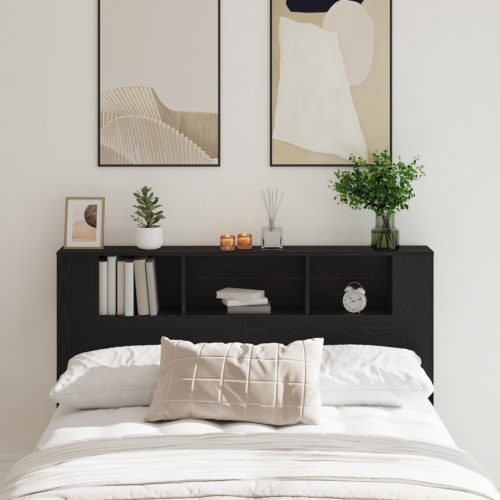 Fekete Tölgy Fejtámla Szekrény - 160x19x104.5 cm Mérnöki Fából Készült