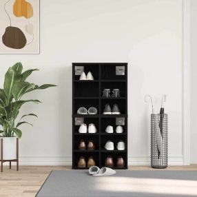 Cipőszekrény 2 pcs Fekete tölgy 52 x 30 x 50,5 cm Faanyag