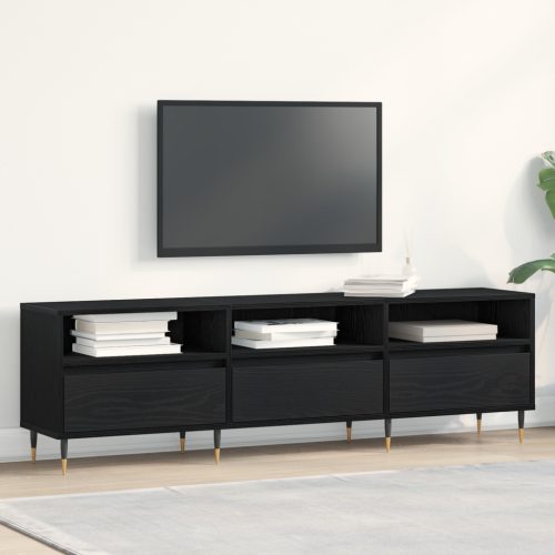 TV Szekrény Fekete Tölgy 150x30x44,5 cm Mérnöki Fa