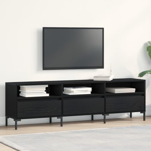 TV Szekrény Fekete Tölgy 150x30x44,5 cm Műgyanta