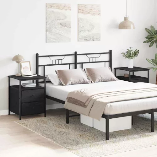 Éjjeli szekrény fiókkal 2 pcs Musta tammi 44 x 45 x 60 cm