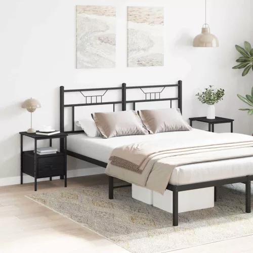 Éjjeli szekrény fiókkal 2 pcs Musta tammi 34 x 36 x 50 cm