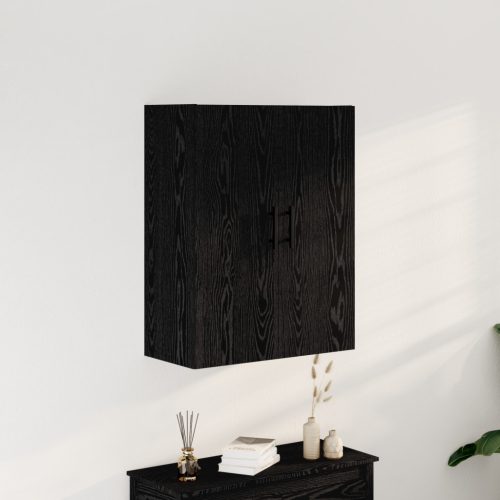 Fali Szekrény Fekete Tölgy 69,5x34x90 cm Mérnöki Fa