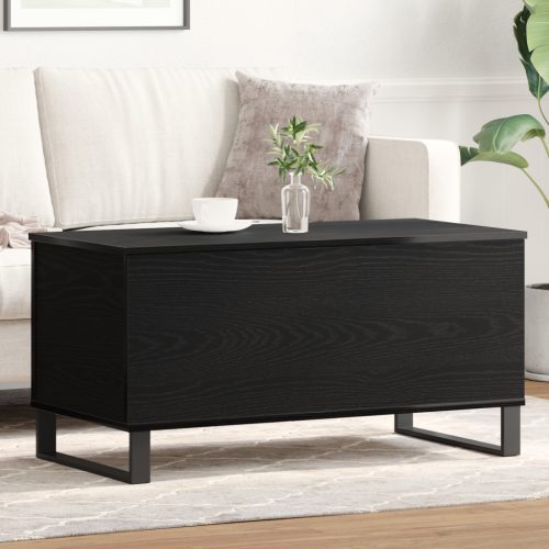 Fekete Tölgy Dohányzóasztal 90x44.5x45 cm Szerelt Fa