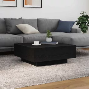 Dohányzóasztal Fekete tölgy 80 x 80 x 31 cm Faanyag
