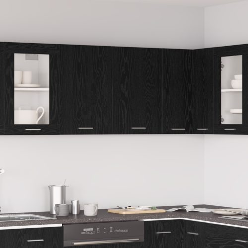 vidaXL Fekete Tölgy Fali Szekrény - 80x31x60 cm - Mérnöki fából