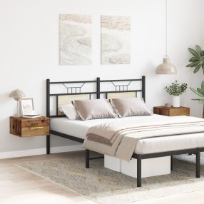   Éjjeli szekrények 2 db Fali felfüggesztett Régi fa 35x35x20 cm