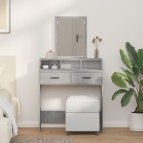 Sminkasztal Fiókokkal Beton Szürke 79x41x140 cm