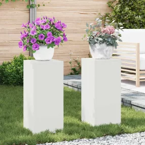 vidaXL Növényállvány 2 pcs Fehér 24 x 24 x 55 cm Acél