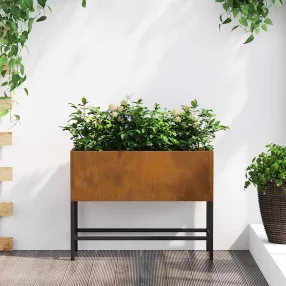   Magas Kerti Cserép Rozsdás 60 x 26 x 45 cm Időjárásálló acél