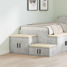 Tárolószekrény Betonkék 127x41x40 cm Mérnöki Fa