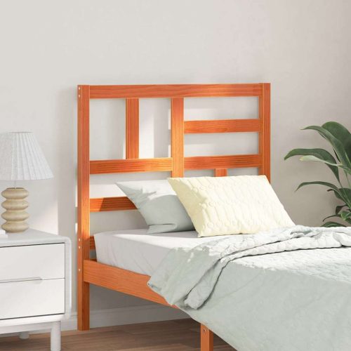 Ágyszerkezet Fejtámla fejtámlával Viaszbarna 80.5 x 4 x 104 cm