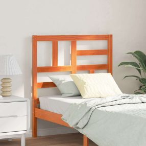   Ágyszerkezet Fejtámla fejtámlával Viaszbarna 105.5 x 4 x 104 cm