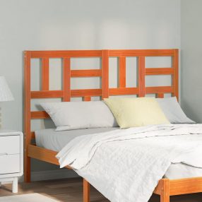   Ágyszerkezet Fejtámla fejtámlával Viaszbarna 145.5 x 4 x 104 cm