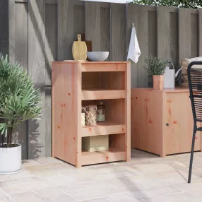   vidaXL Konyhaszekrény MEPPEL Barna Tölgy 55 x 55 x 92 cm Tömör fenyőfa