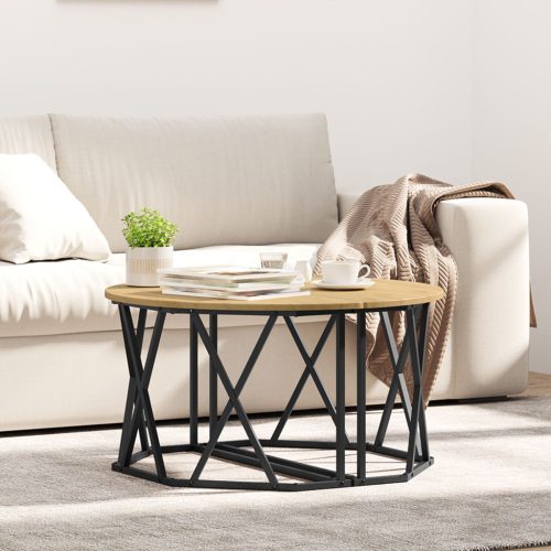 Kávézóasztal Kézműves Tölgy 31.5x31.5x16.5 inch Mérsékelt Fa