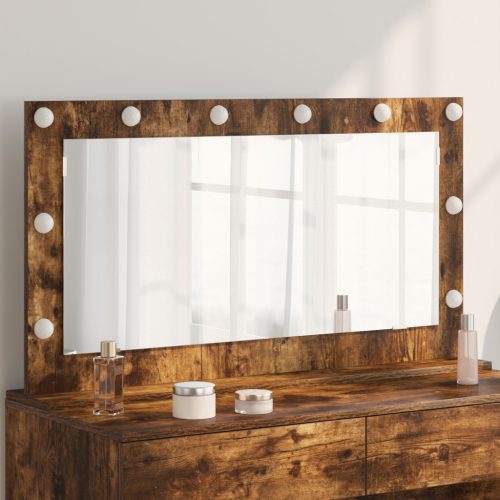 pipere tükör Füstölt tölgy Fa, Üveg 100 x 55 x 18 cm Pipere tükör