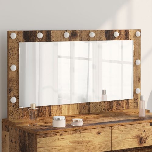Pipere Tükör Régi Fa Fa és Üveg 100 x 55 x 18 cm Tükör