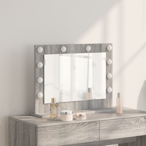 pipere tükör Szürke Sonoma MDF, Üveg 60 x 45 x 18 cm Pipere tükör