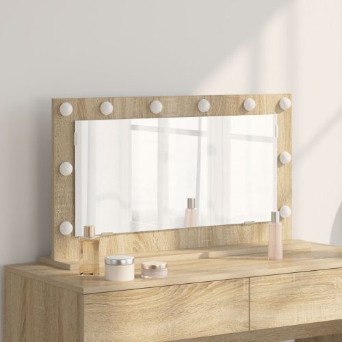 Pipere Tükör Sonoma tölgy Szerelt fa, Üveg 80 x 45 x 18 cm Tükör