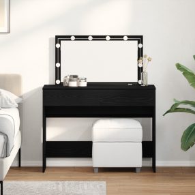 pipereasztal LED világítással Fekete tölgy 100x40x120 cm