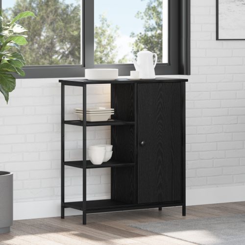 Fekete tölgy oldalfiók 70x30x80 cm Ragasztott fa