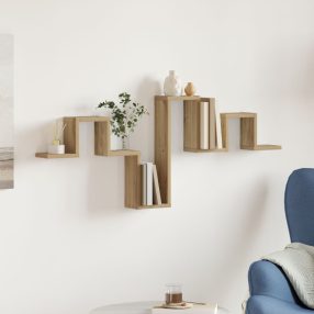 Falipolc, Ippevörös tölgy 104,5x10x43 cm Műanyag