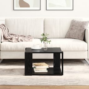 Dohányzóasztal Fekete tölgy 51,5x51,5x30 cm Bútorlap