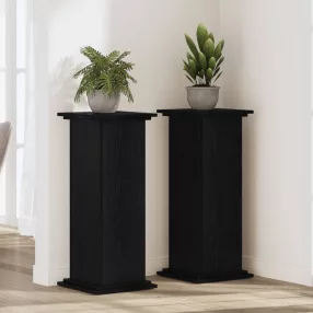   vidaXL Növényállvány Fekete tölgy 33 x 33 x 100 cm Faanyag