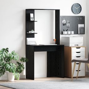   Fekete tölgy íróasztal Fekete tölgy Szilárd fa, MDF Kompakt