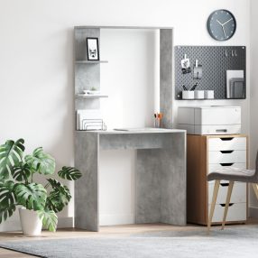   Beton szürke számítógépes asztal Beton szürke Mérnöki fa Közepes