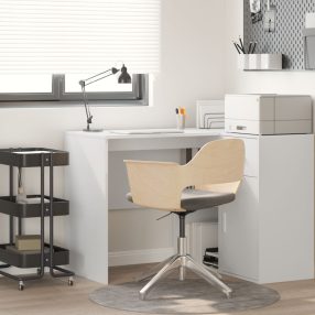 Íróasztal Fehér Szerelt fa Közepes Tárolás Íróasztal