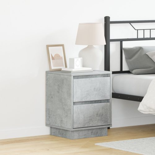 Éjjeli Szekrények LED világítással 2 db Beton szürke 39x34.5x50 cm