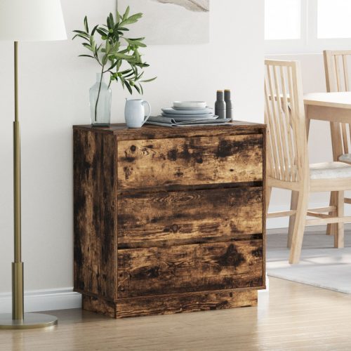 Éjjeli Szekrény LED Füstölt Tölgy 71x34.5x75 cm MDF