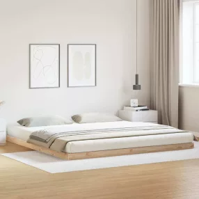   vidaXL Földi ágykeret Természetes 213,5 x 184 x 9 cm Tömör fenyőfa