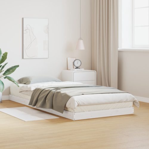 Padlószintű Ágykeret 80x220 cm Tömör Fenyőből